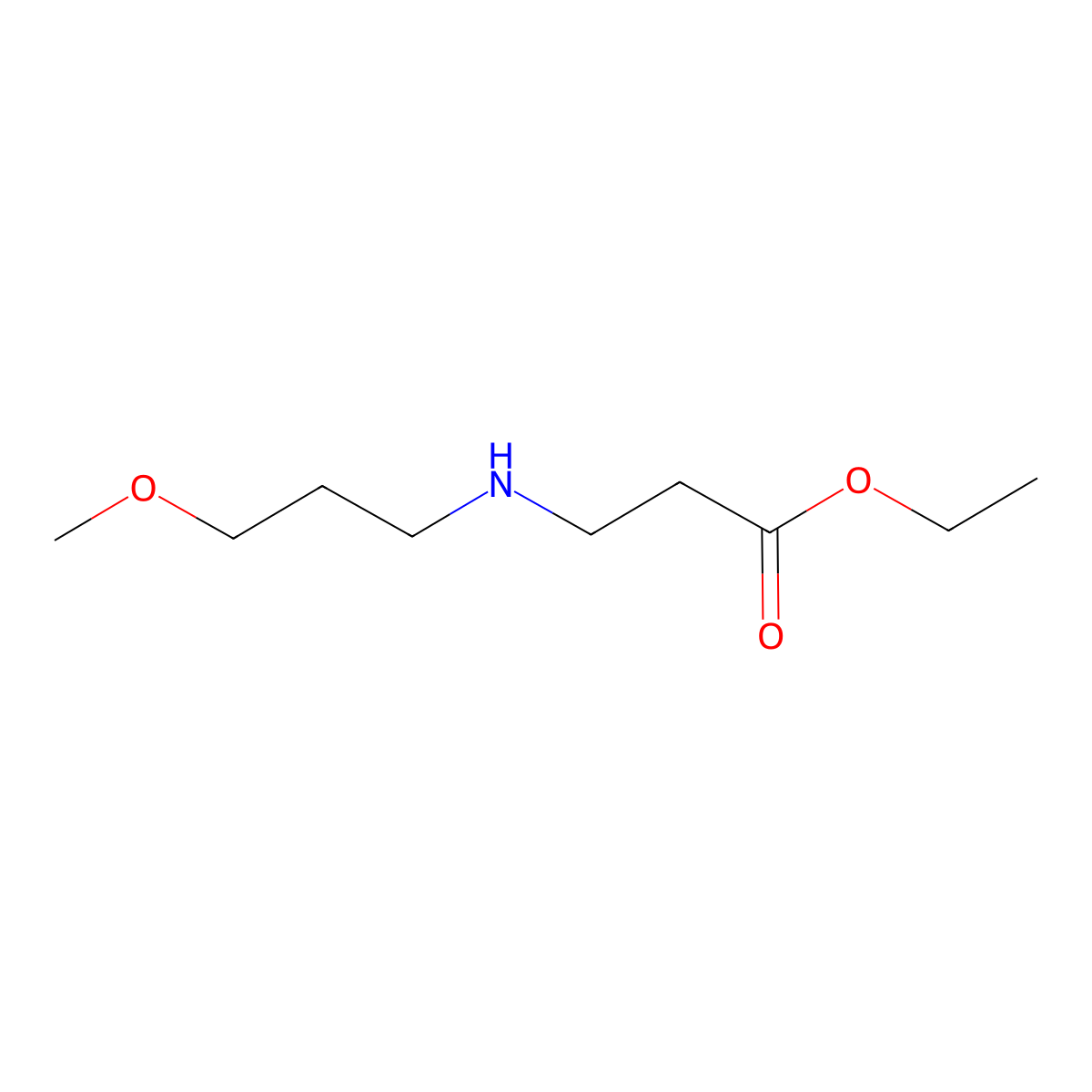 Ethyl 3-[(3-methoxypropyl)amino]propanoate molecular structure, CAS 169320-81-4