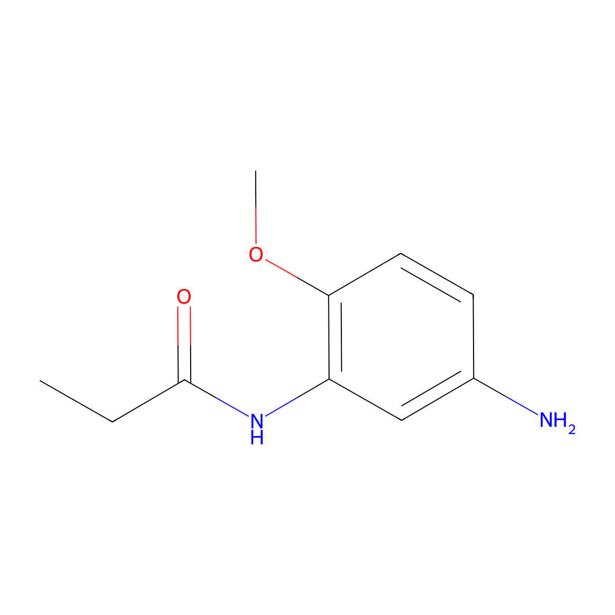 N-(5-amino-2-methoxyphenyl)propanamide molecular structure, CAS 169321-23-7