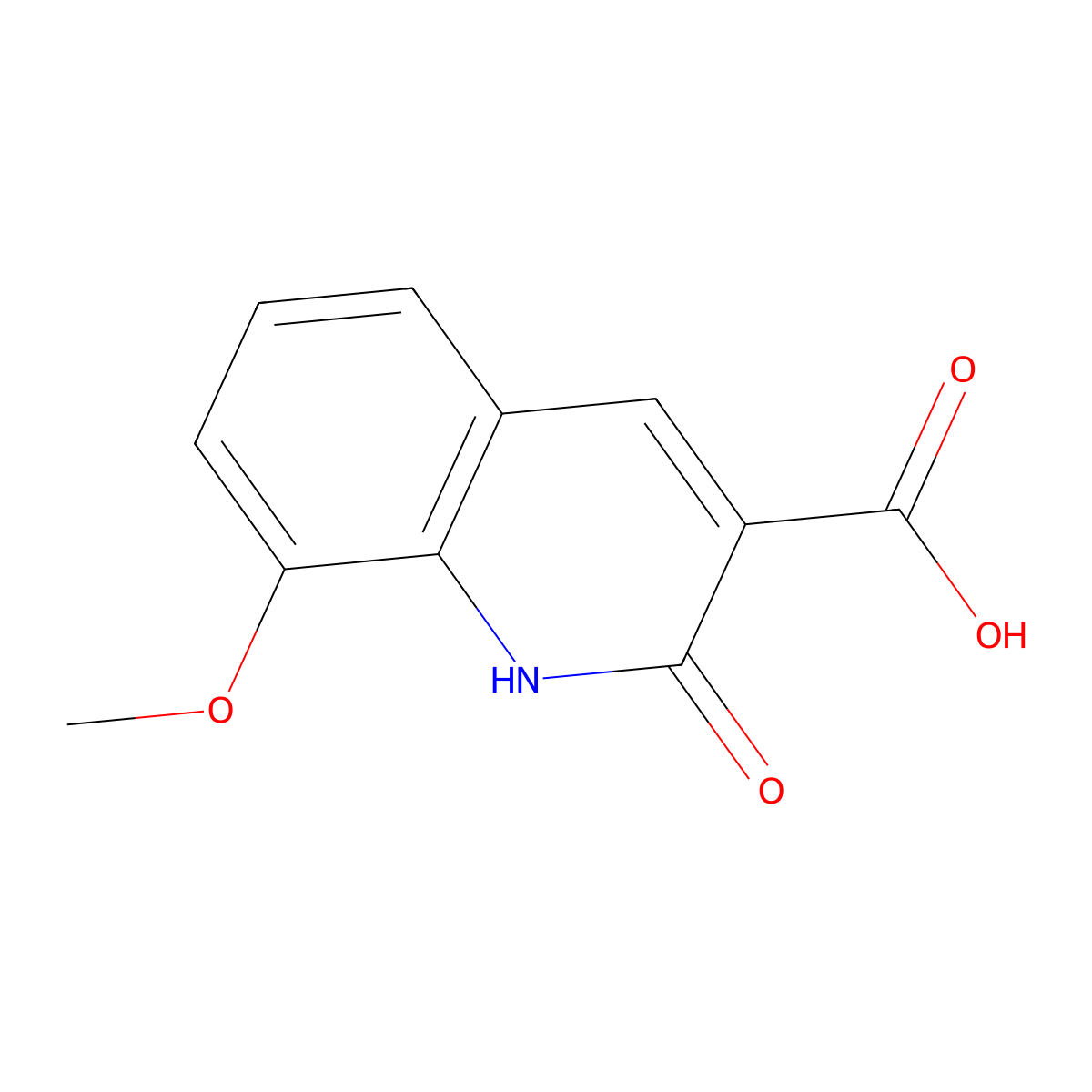 8-Methoxy-2-oxo-1,2-dihydroquinoline-3-carboxylic acid molecular structure, CAS 169321-92-0