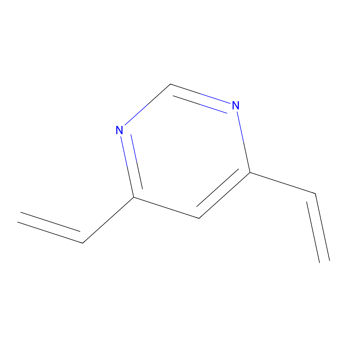 4,6-Divinylpyrimidine molecular structure, CAS 169327-63-3