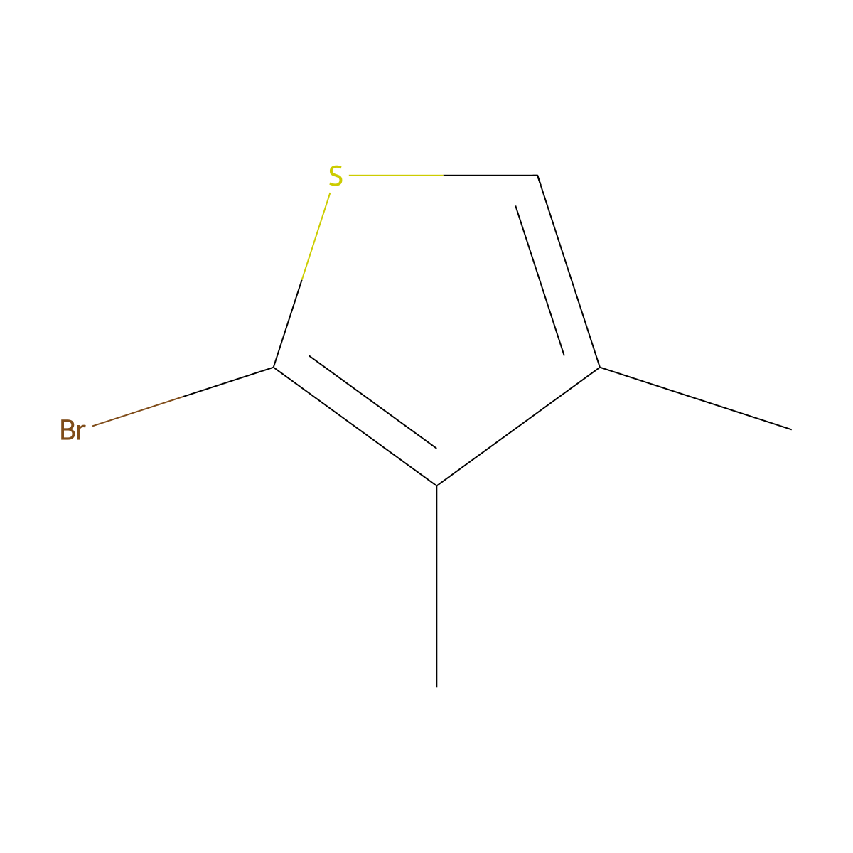 2-Bromo-3,4-dimethylthiophene molecular structure, CAS 169328-87-4