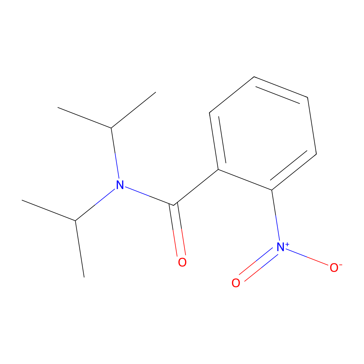 2-nitro-N,N-di(propan-2-yl)benzamide molecular structure, CAS 169330-06-7