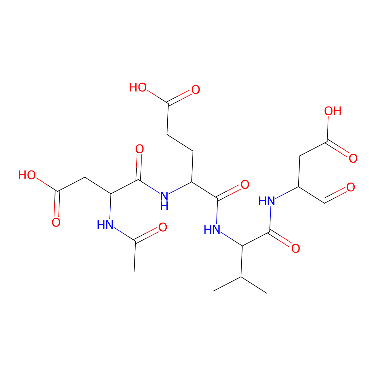 Ac-DEVD-CHO molecular structure, CAS 169332-60-9