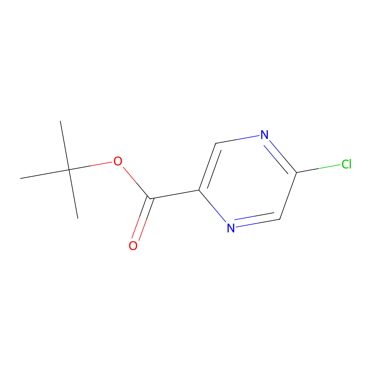 tert-Butyl 5-chloropyrazine-2-carboxylate molecular structure, CAS 169335-50-6