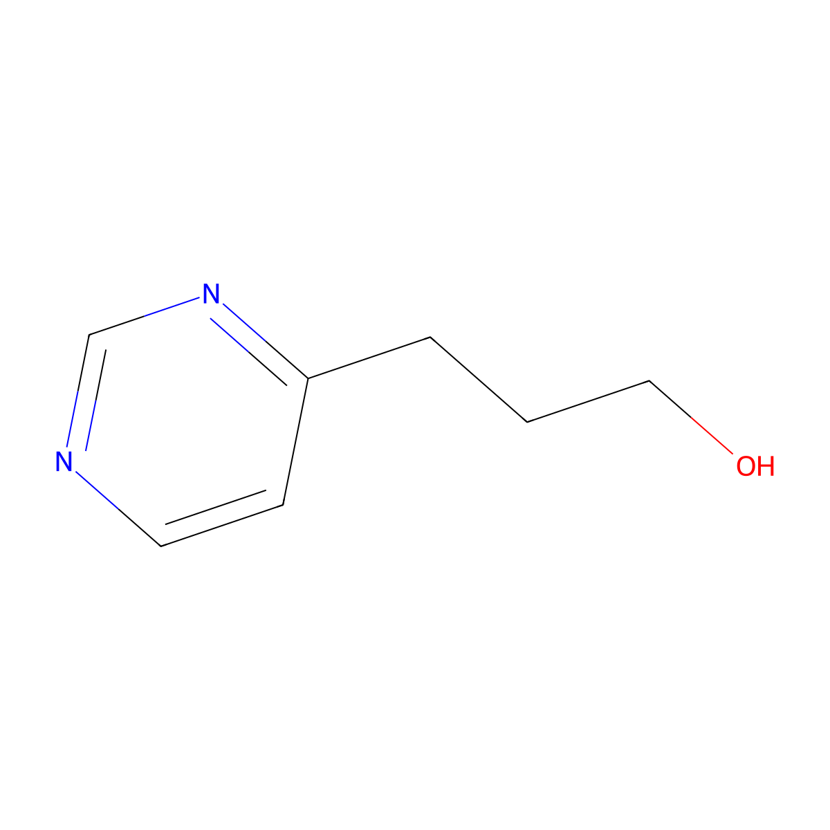 3-(Pyrimidin-4-yl)propan-1-ol molecular structure, CAS 169339-21-3