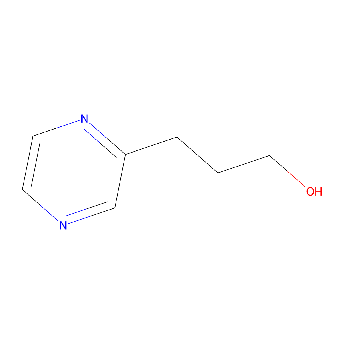 3-(Pyrazin-2-yl)propan-1-ol molecular structure, CAS 169339-30-4