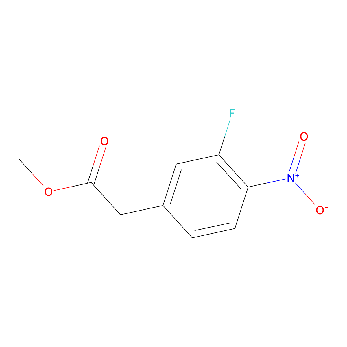 Methyl 2-(3-fluoro-4-nitrophenyl)acetate molecular structure, CAS 169339-41-7