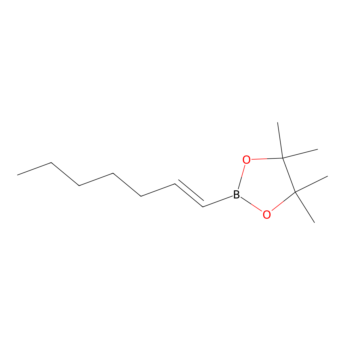 (E)-2-(Hept-1-en-1-yl)-4,4,5,5-tetramethyl-1,3,2-dioxaborolane molecular structure, CAS 169339-75-7
