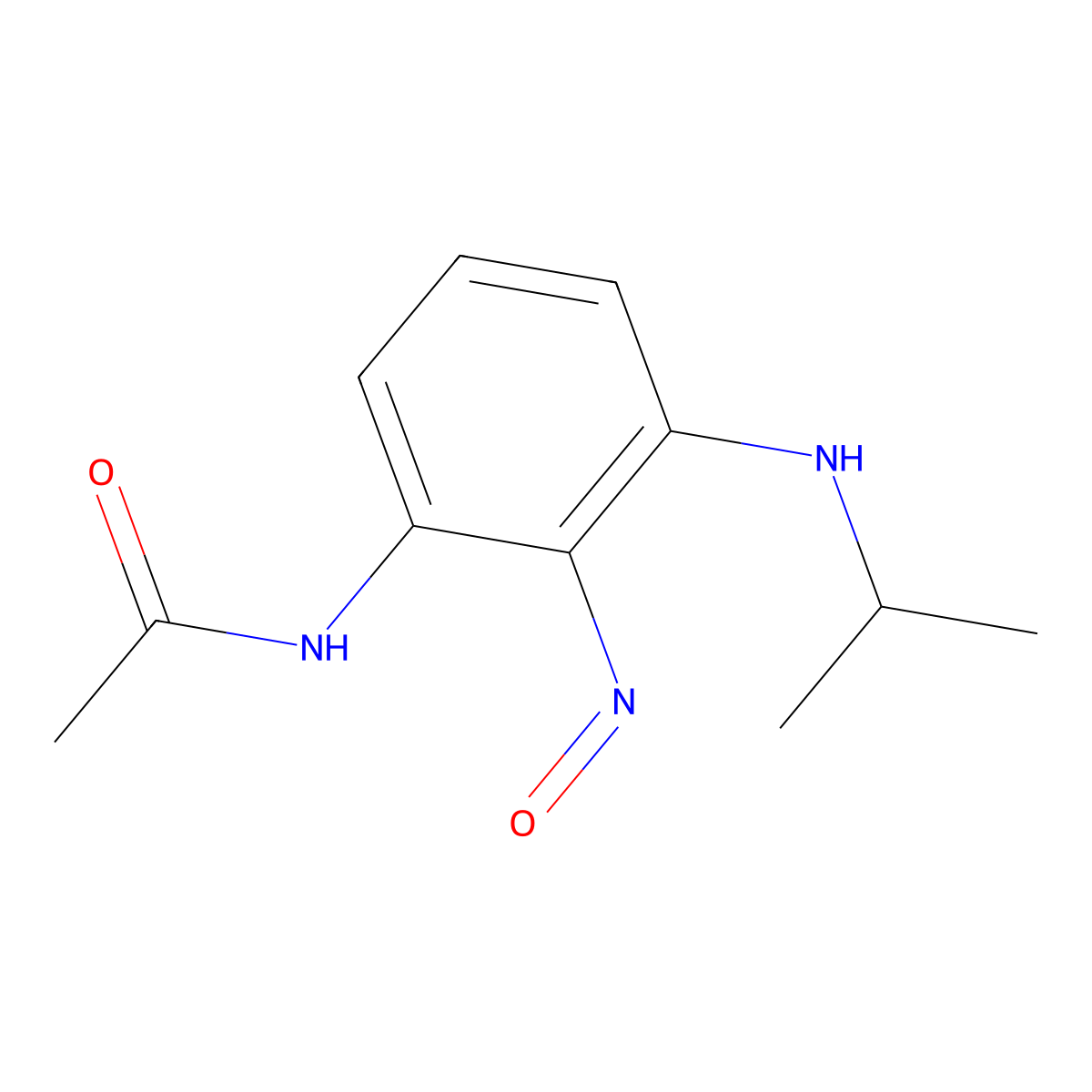 N-[2-nitroso-3-(propan-2-ylamino)phenyl]acetamide molecular structure, CAS 169339-84-8