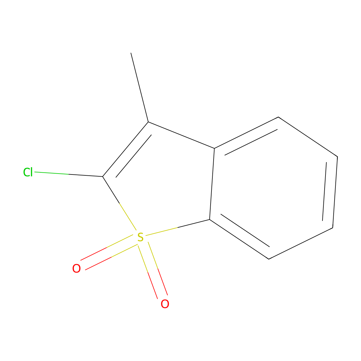 Benzo[b]thiophene, 2-chloro-3-methyl-, 1,1-dioxide molecular structure, CAS 16934-27-3