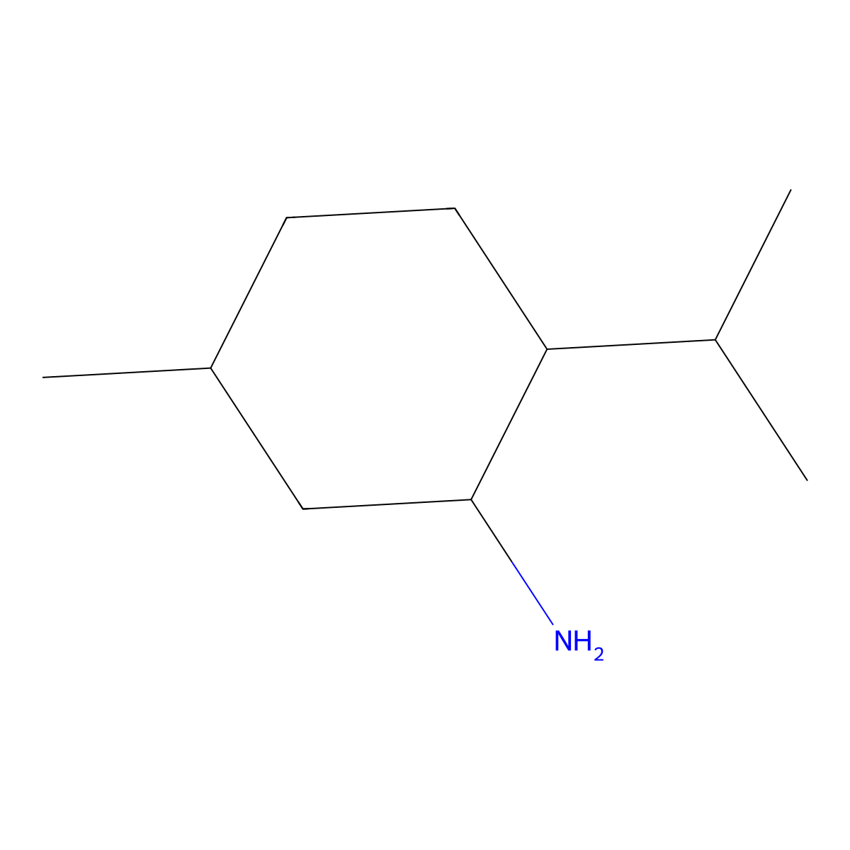 (1R,2R,5R)-2-Isopropyl-5-methylcyclohexanamine molecular structure, CAS 16934-77-3