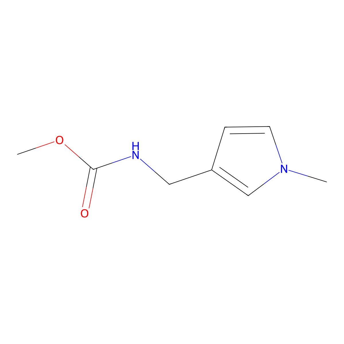methyl N-((1-methyl-1H-pyrrol-3-yl)methyl)carbamate molecular structure, CAS 1693562-78-5