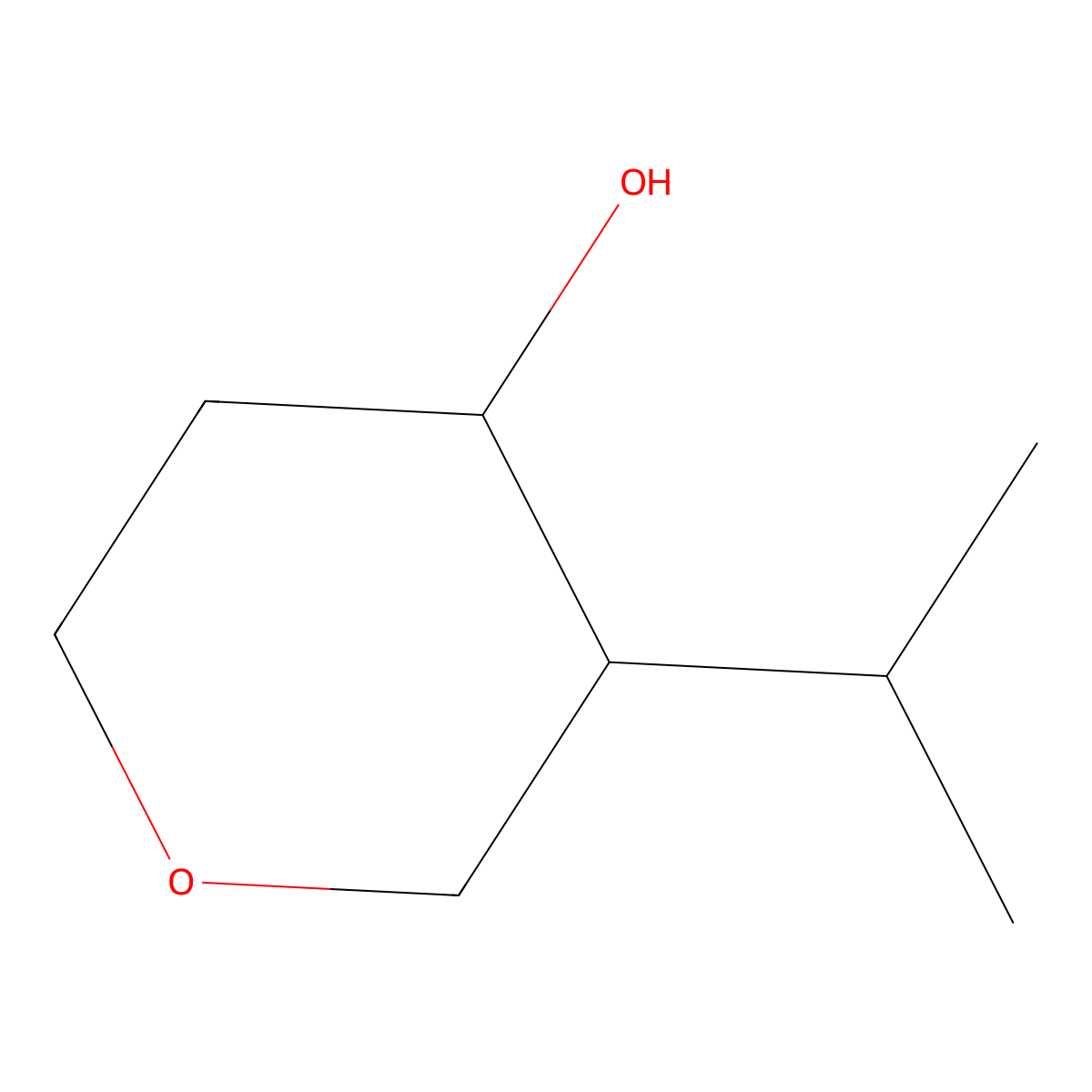 3-(Propan-2-yl)oxan-4-ol molecular structure, CAS 1693563-55-1