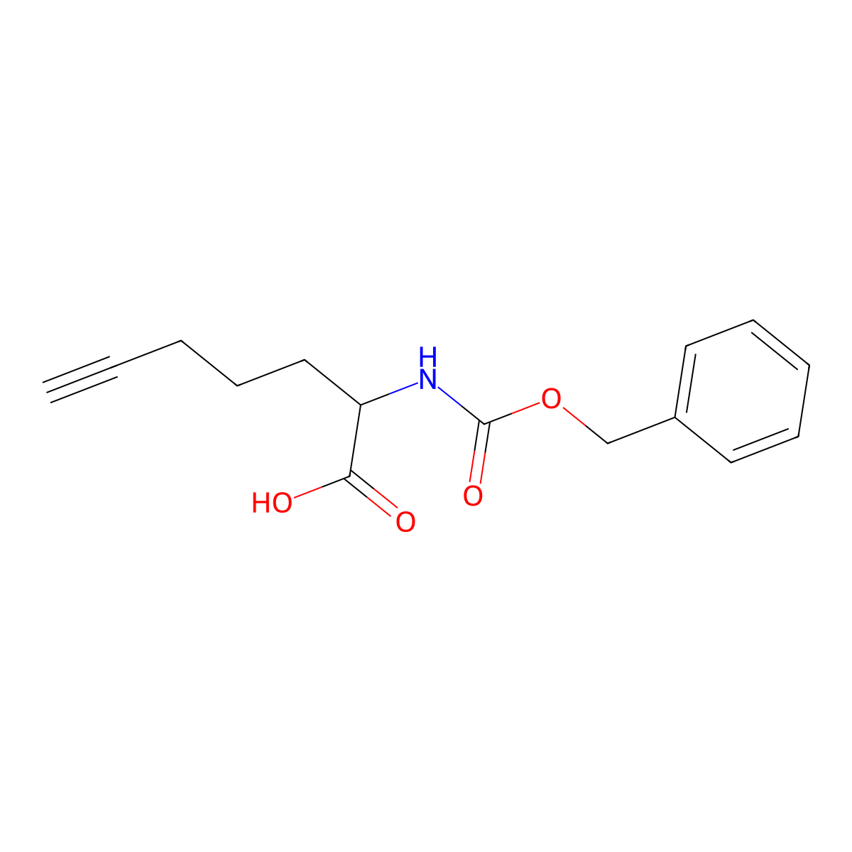 2-{[(Benzyloxy)carbonyl]amino}hept-6-ynoic acid molecular structure, CAS 1693566-96-9