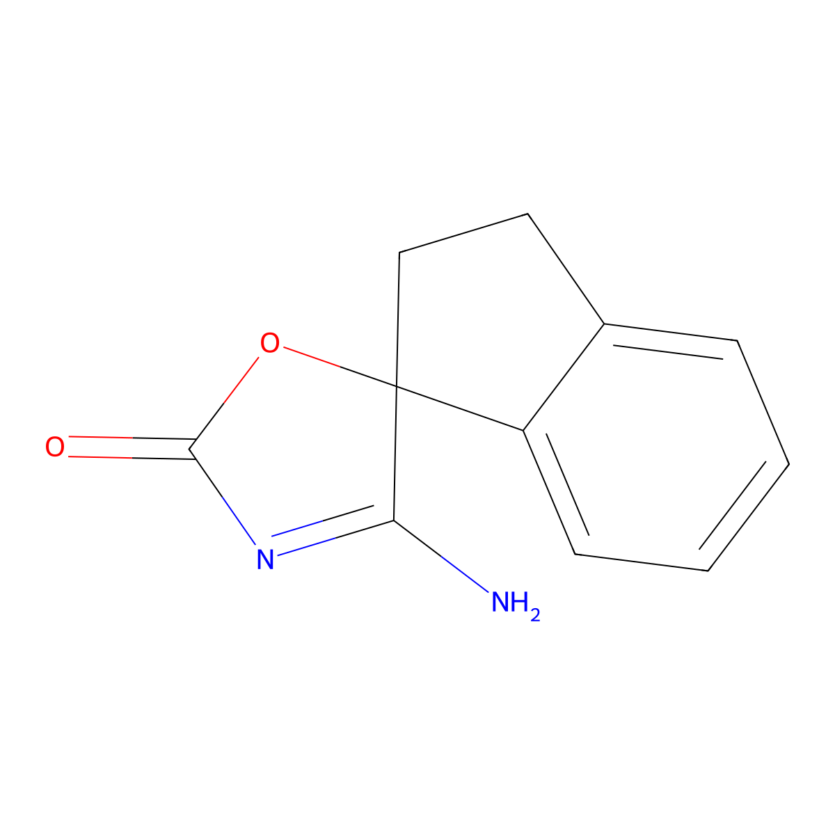 3'-Imino-2,3-dihydrospiro[indene-1,2'-[1,4]oxazolidine]-5'-one molecular structure, CAS 1693585-98-6