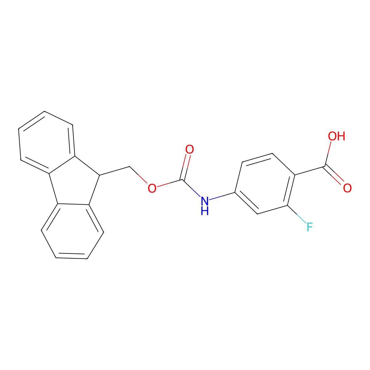 N-Fmoc-4-amino-2-fluorobenzoic acid molecular structure, CAS 1693586-47-8