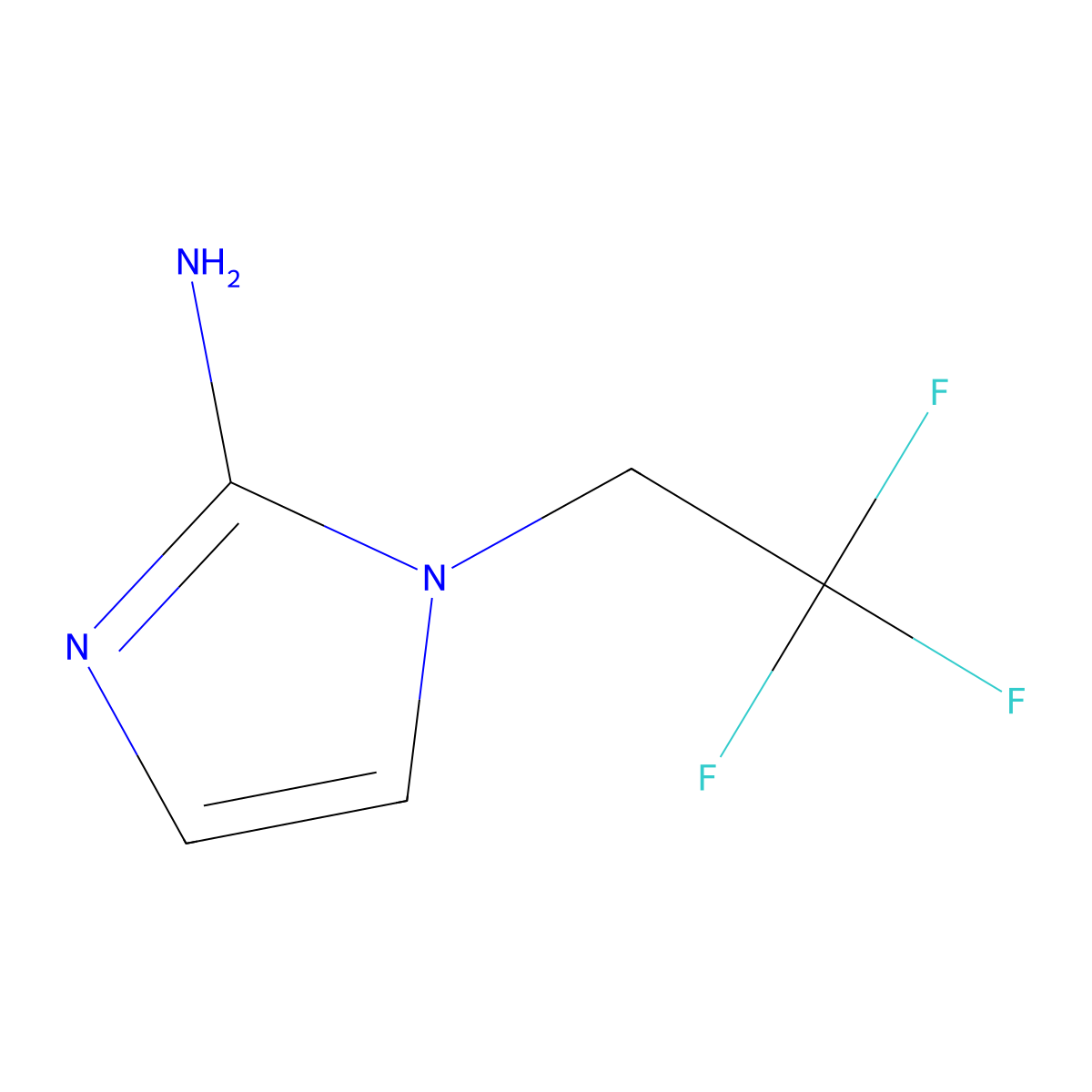 1-(2,2,2-trifluoroethyl)-1H-imidazol-2-amine molecular structure, CAS 1693597-40-8