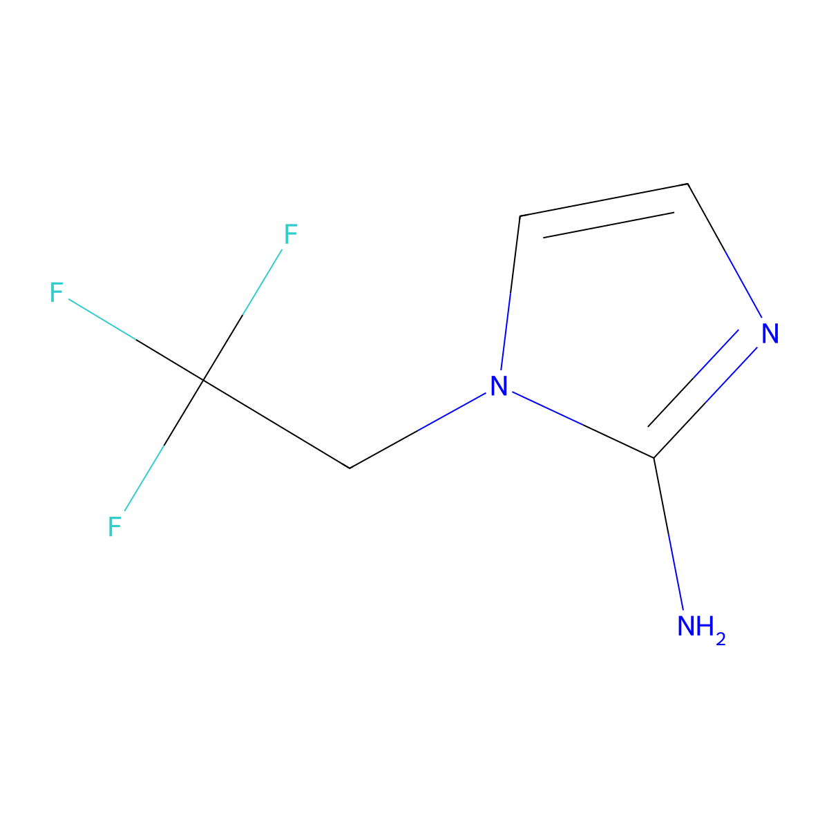 1-(2,2,2-trifluoroethyl)-1H-imidazol-2-amine molecular structure, CAS 1693597-40-8