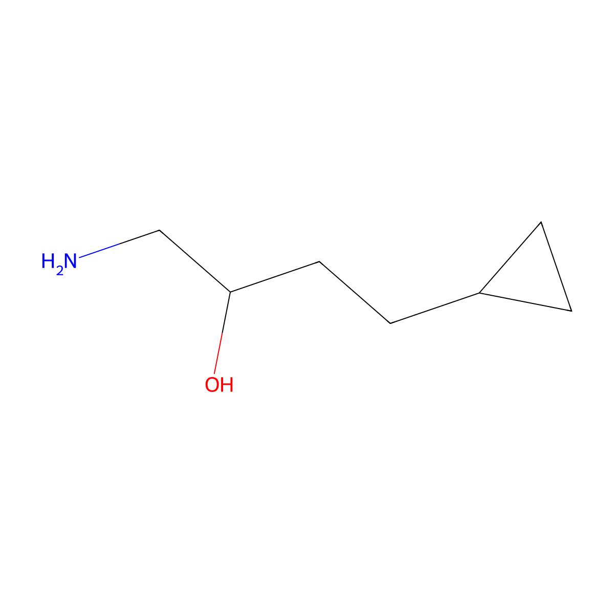 1-Amino-4-cyclopropylbutan-2-ol molecular structure, CAS 1693599-41-5