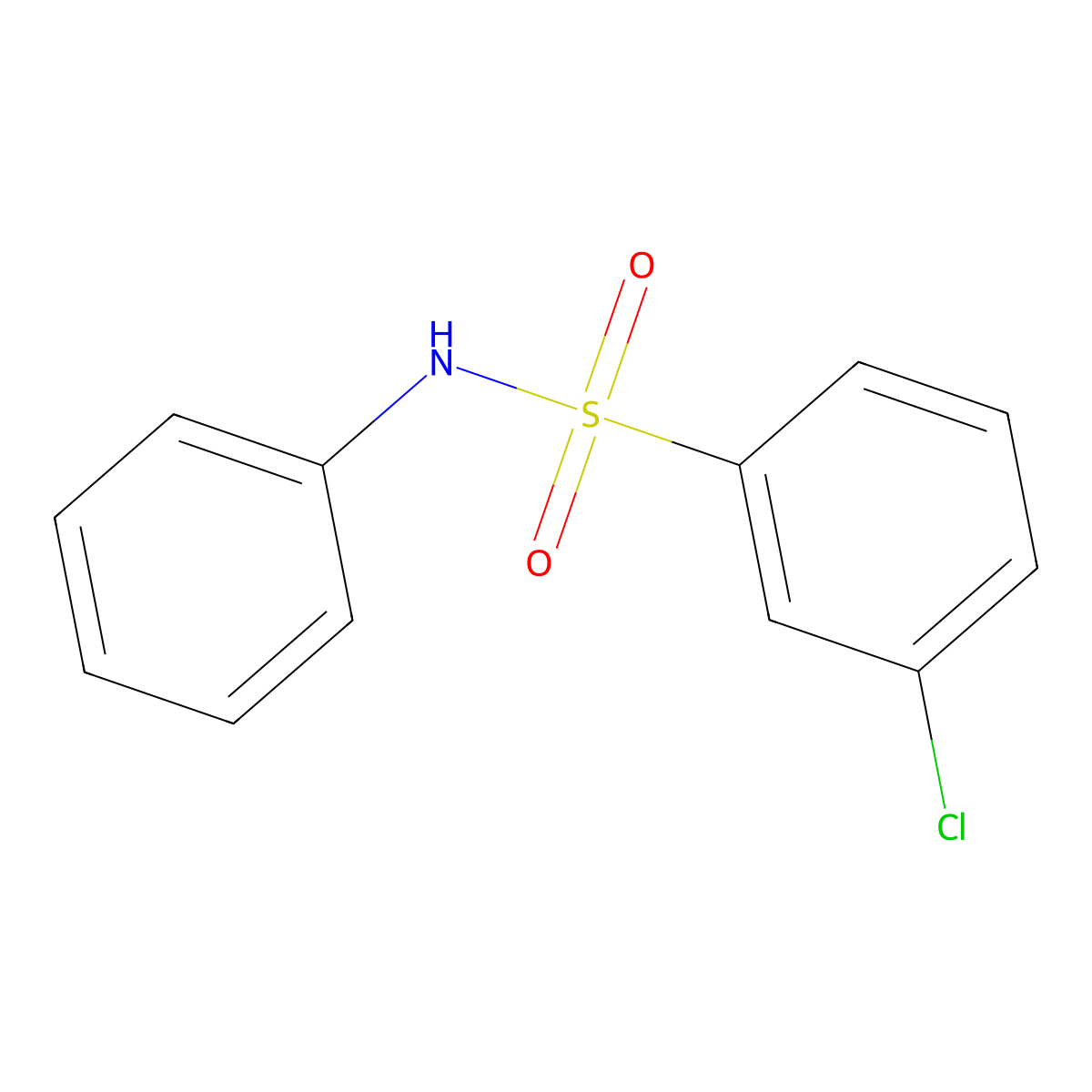 3-chloro-N-phenylbenzenesulfonamide molecular structure, CAS 16936-90-6