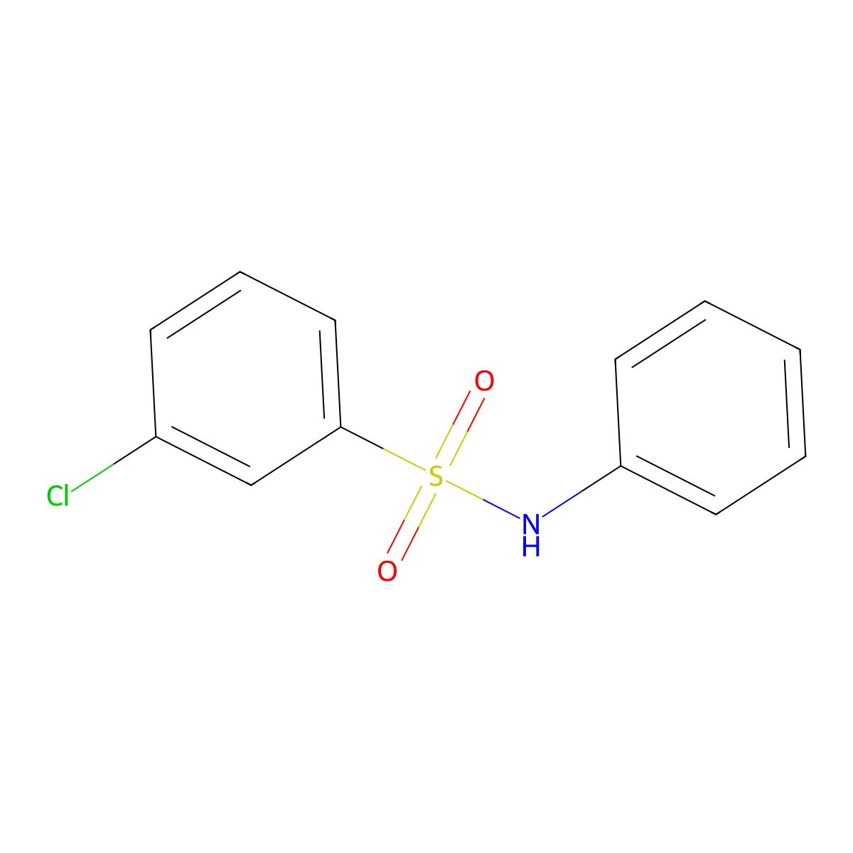 3-chloro-N-phenylbenzenesulfonamide molecular structure, CAS 16936-90-6