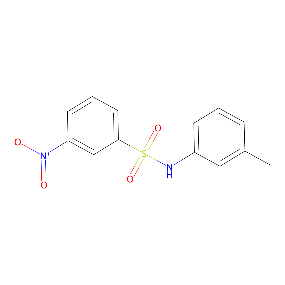 N-(3-methylphenyl)-3-nitrobenzenesulfonamide molecular structure, CAS 16936-93-9