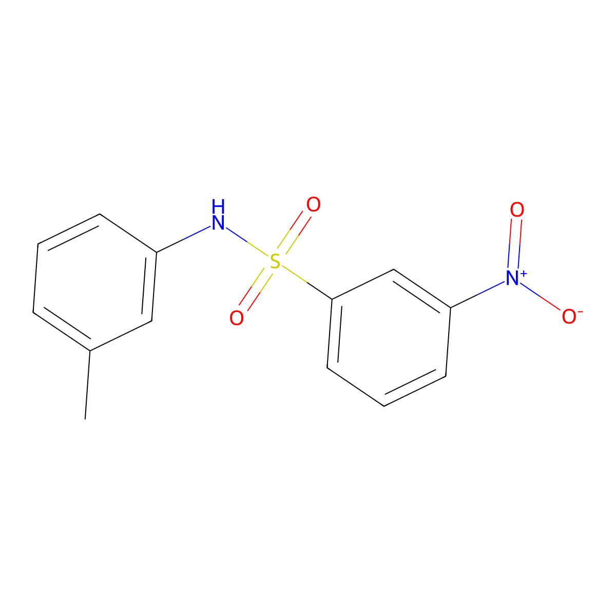 N-(3-methylphenyl)-3-nitrobenzenesulfonamide molecular structure, CAS 16936-93-9