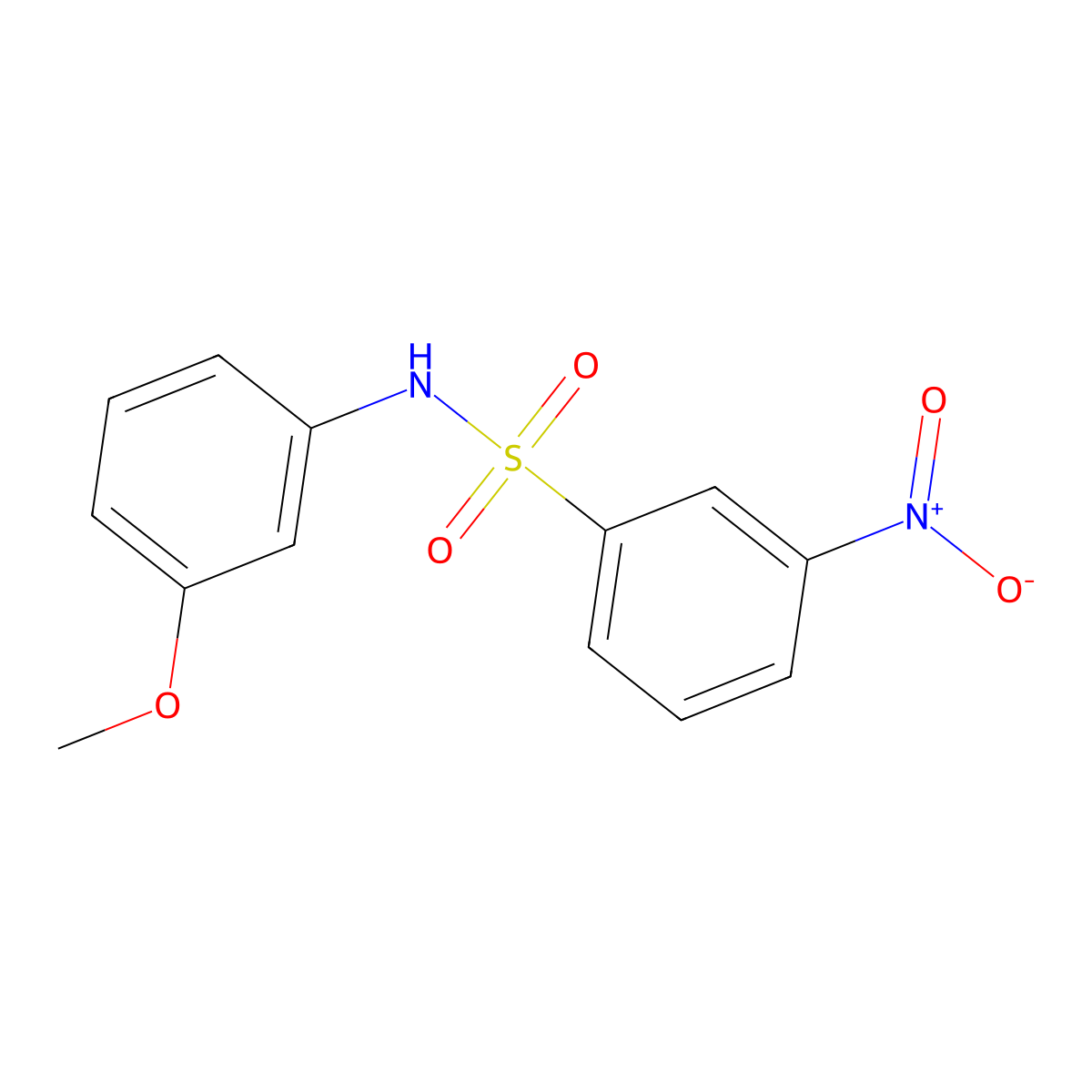 N-(3-methoxyphenyl)-3-nitrobenzenesulfonamide molecular structure, CAS 16936-98-4