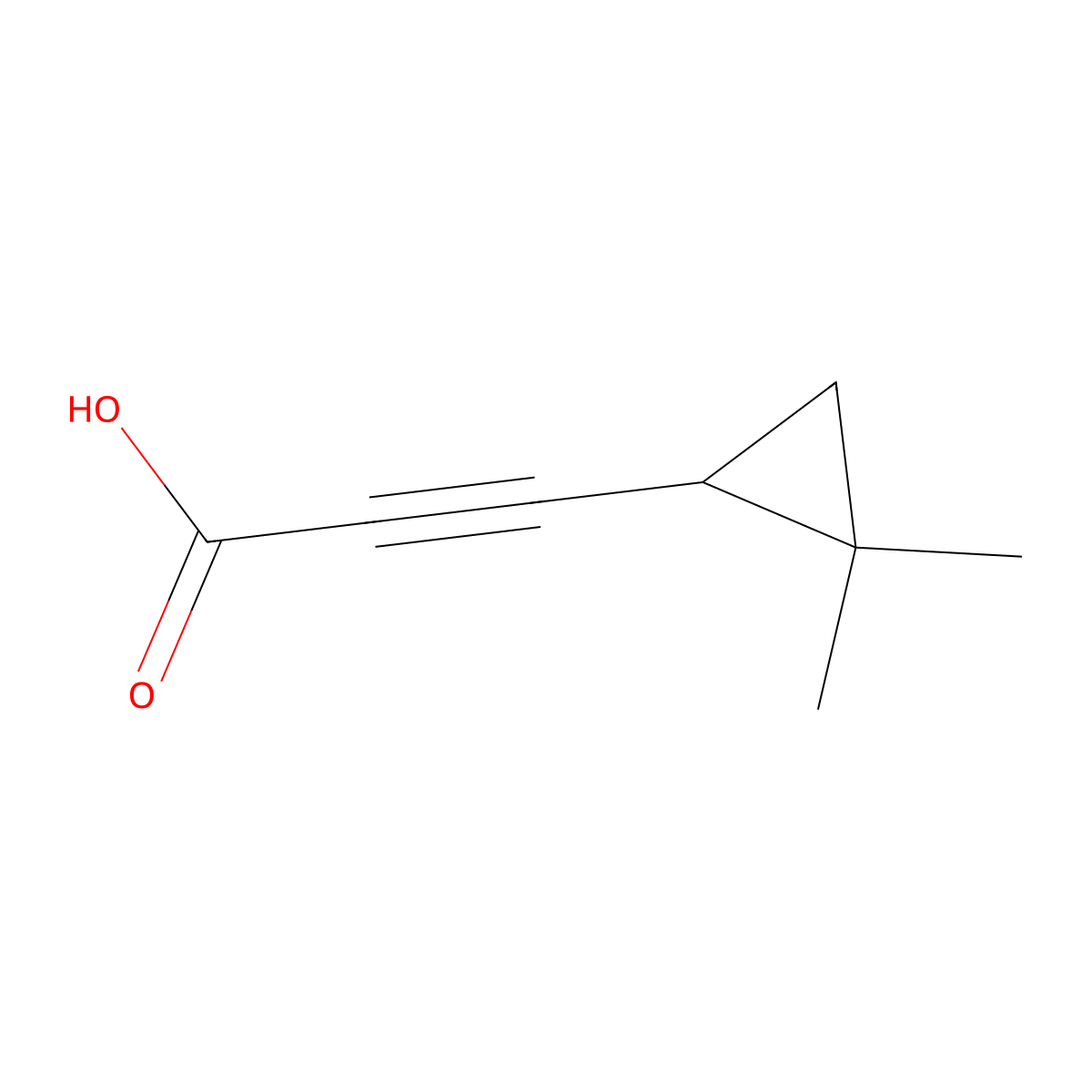 3-(2,2-Dimethylcyclopropyl)prop-2-ynoic acid molecular structure, CAS 1693610-85-3