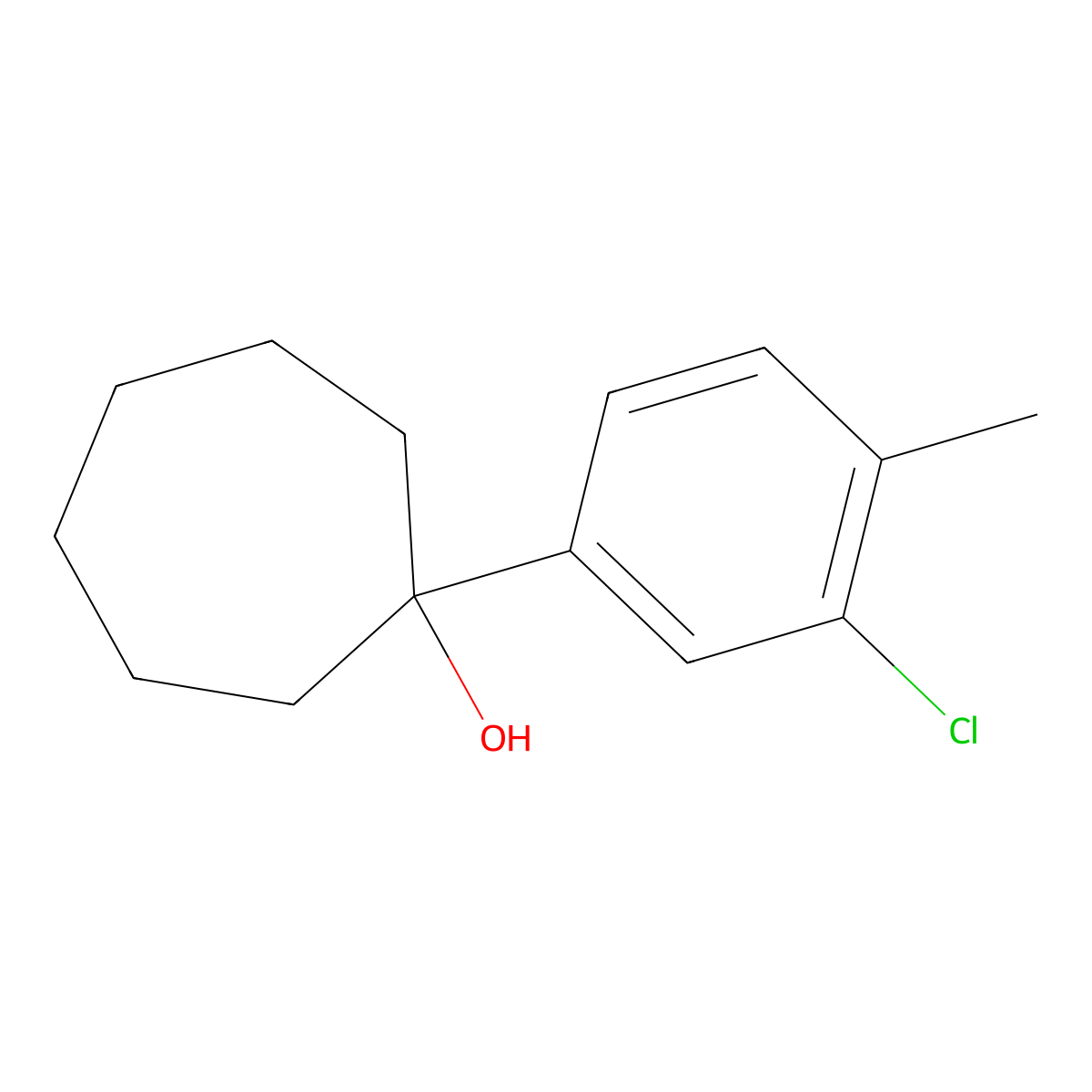 1-(3-Chloro-4-methylphenyl)cycloheptanol molecular structure, CAS 1693617-16-1