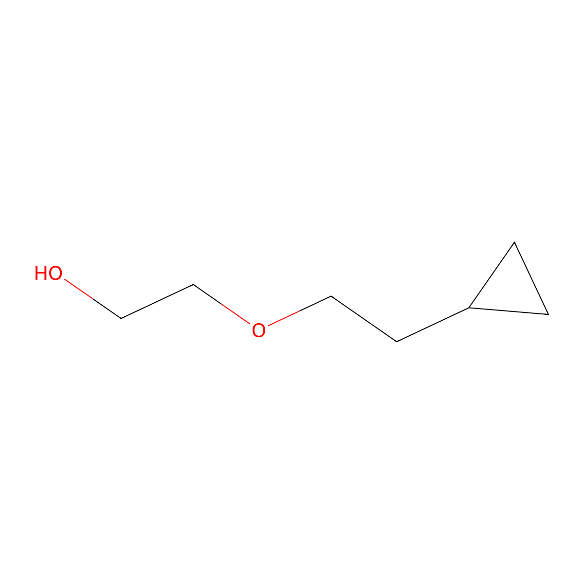 2-(2-Cyclopropylethoxy)ethan-1-ol molecular structure, CAS 1693631-63-8