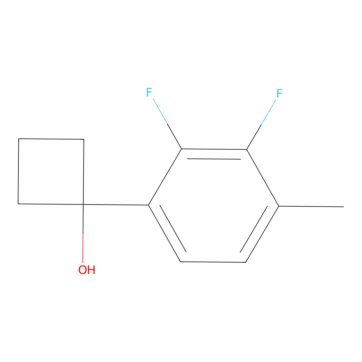 1-(2,3-Difluoro-4-methylphenyl)cyclobutanol molecular structure, CAS 1693640-34-4