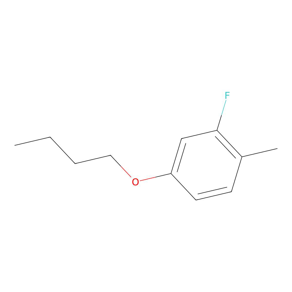 4-Butoxy-2-fluoro-1-methylbenzene molecular structure, CAS 1693661-00-5