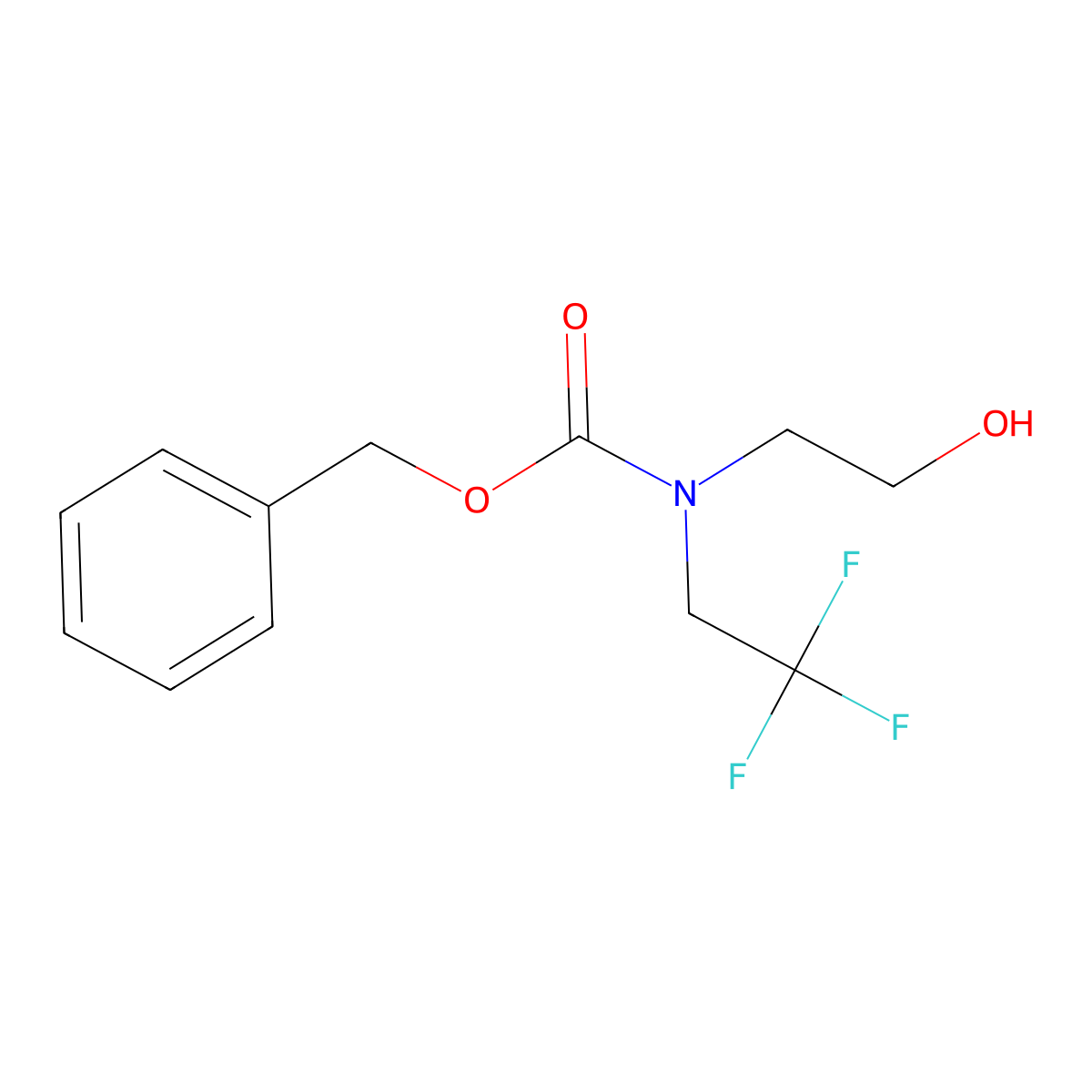 benzyl N-(2-hydroxyethyl)-N-(2,2,2-trifluoroethyl)carbamate molecular structure, CAS 1693670-01-7