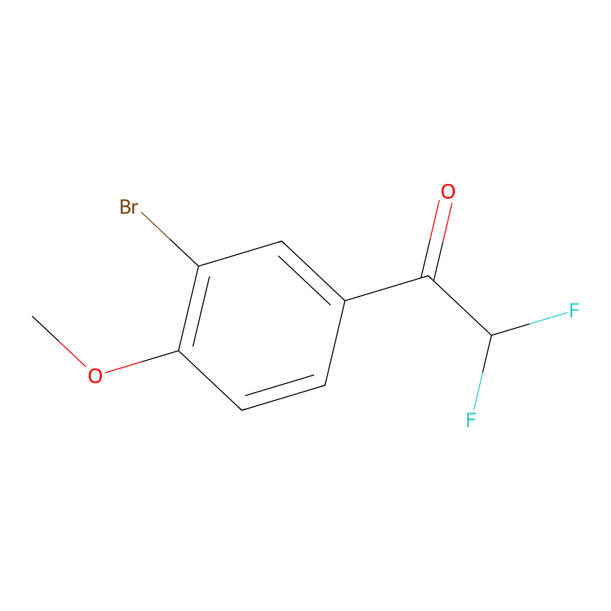 1-(3-Bromo-4-methoxyphenyl)-2,2-difluoroethan-1-one molecular structure, CAS 1693689-15-4