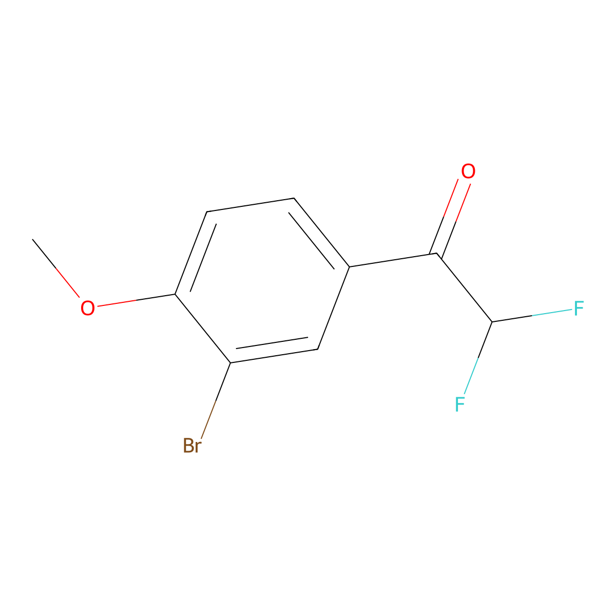 1-(3-Bromo-4-methoxyphenyl)-2,2-difluoroethan-1-one molecular structure, CAS 1693689-15-4