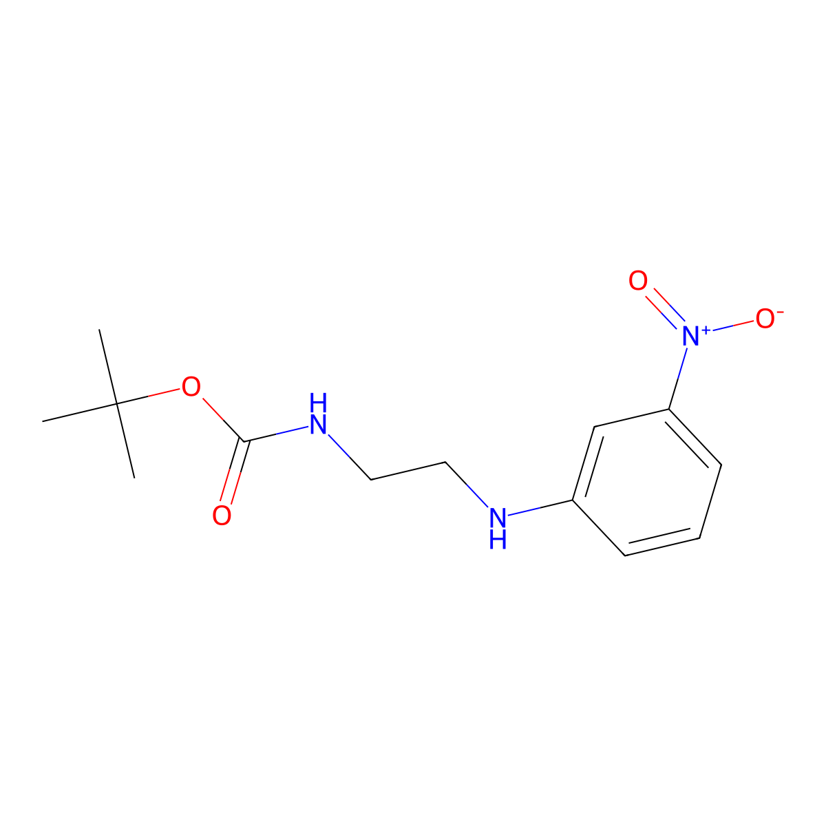 tert-butyl N-{2-[(3-nitrophenyl)amino]ethyl}carbamate molecular structure, CAS 1693705-25-7