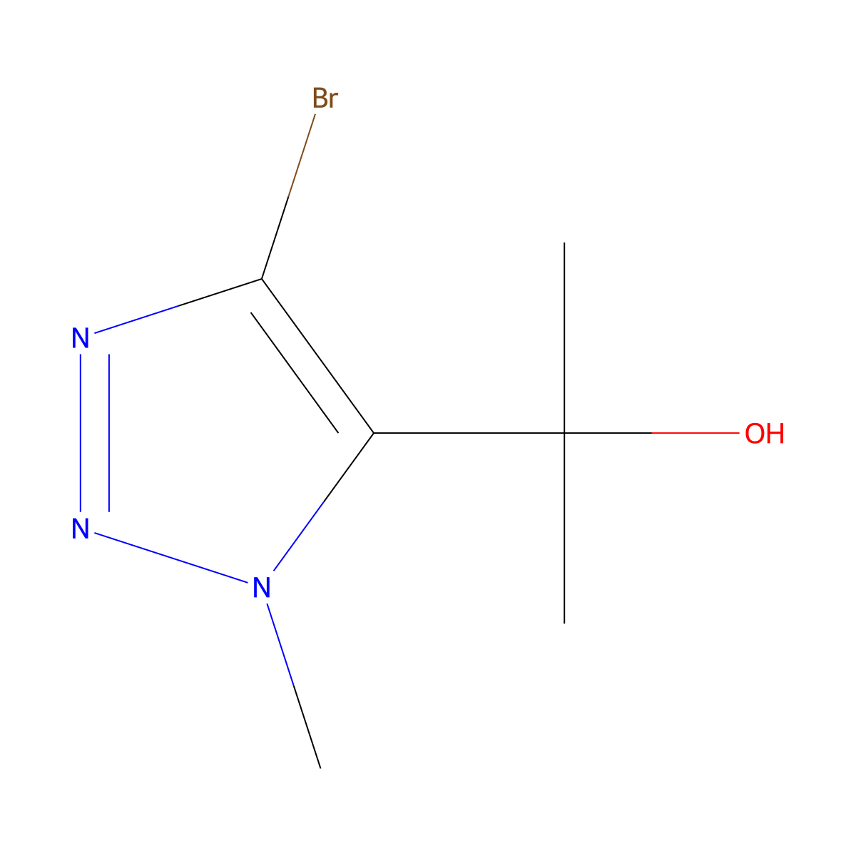 2-(4-bromo-1-methyl-1H-1,2,3-triazol-5-yl)propan-2-ol molecular structure, CAS 1693707-37-7