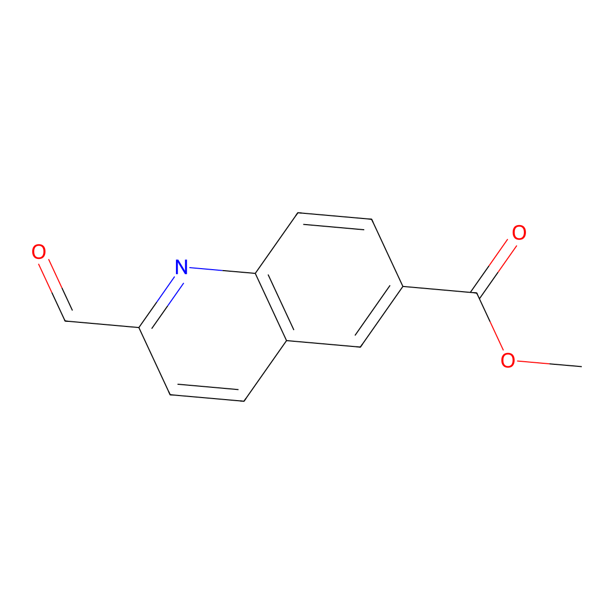 Methyl 2-formylquinoline-6-carboxylate molecular structure, CAS 1693731-66-6