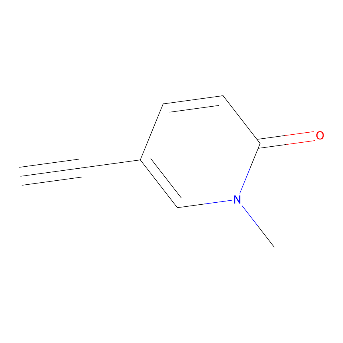 5-Ethynyl-1-methyl-1,2-dihydropyridin-2-one molecular structure, CAS 1693759-63-5