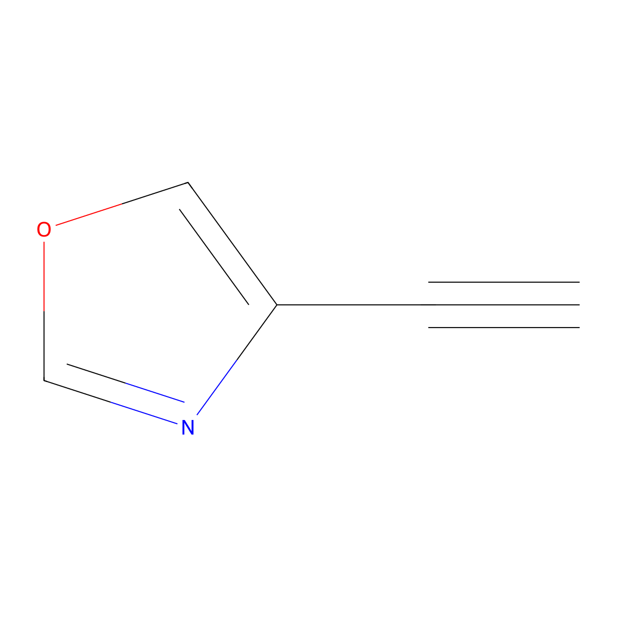 4-Ethynyl-1,3-oxazole molecular structure, CAS 1693759-64-6
