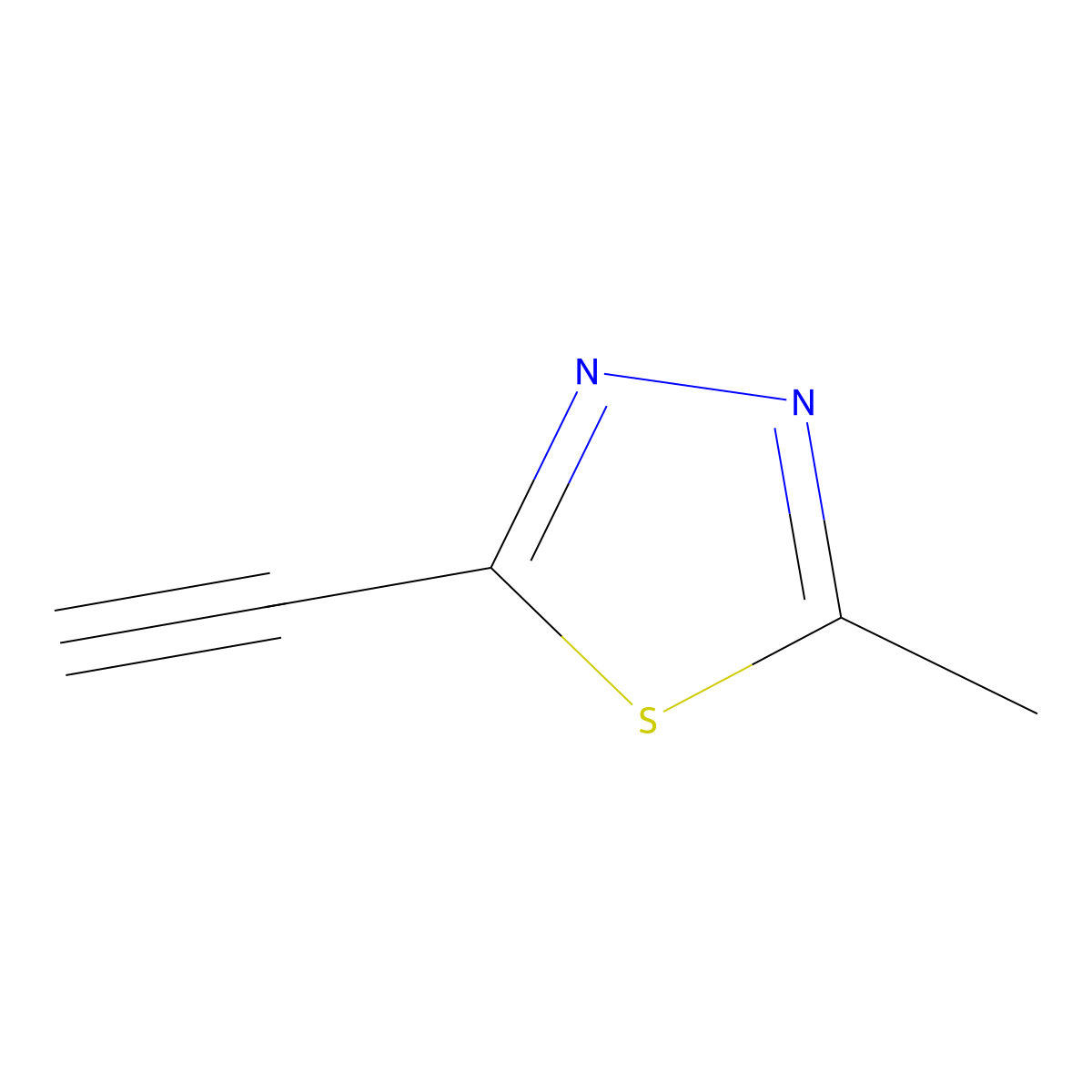 2-Ethynyl-5-methyl-1,3,4-thiadiazole molecular structure, CAS 1693759-66-8