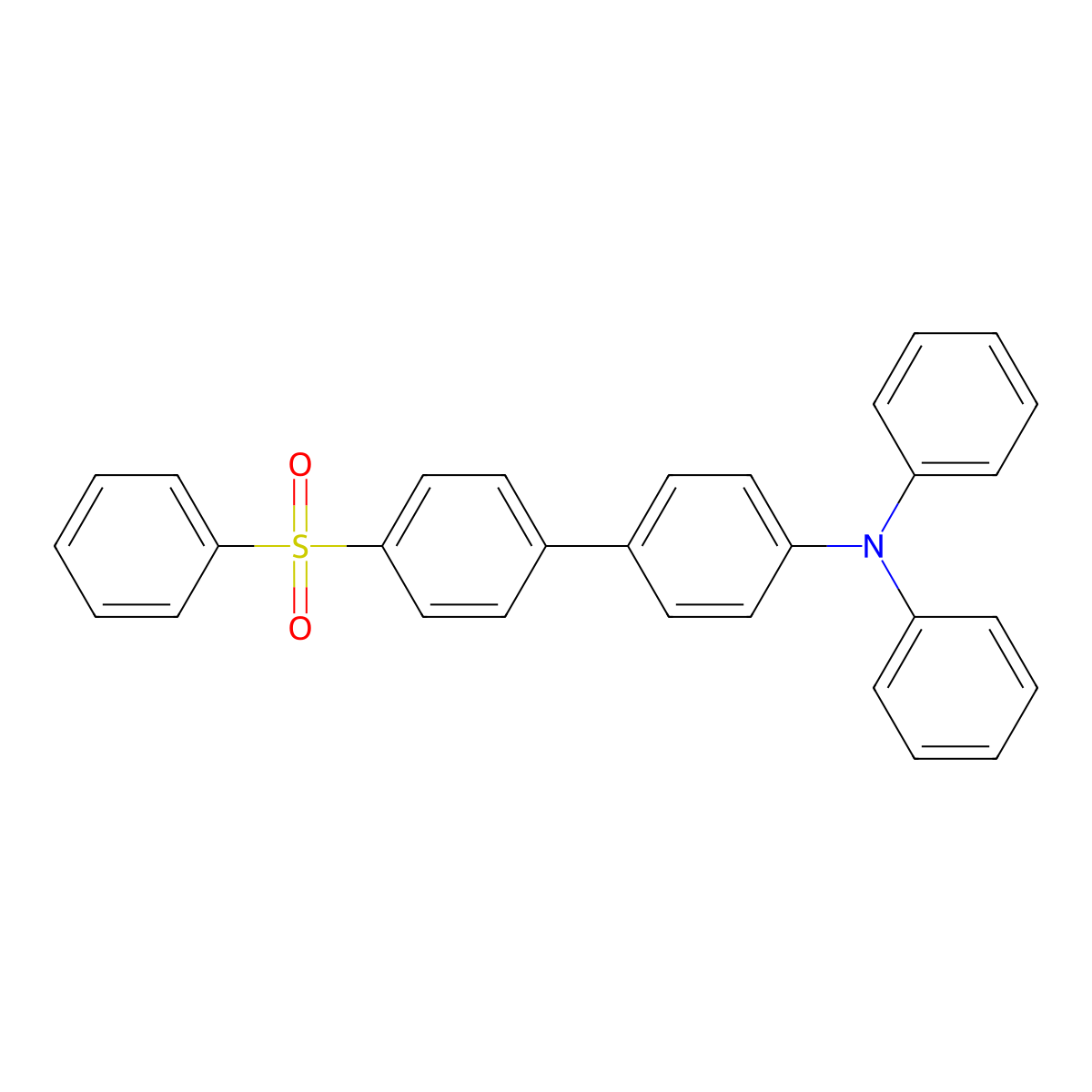 4'-(benzenesulfonyl)-N,N-diphenyl-[1,1'-biphenyl]-4-amine molecular structure, CAS 1693761-04-4