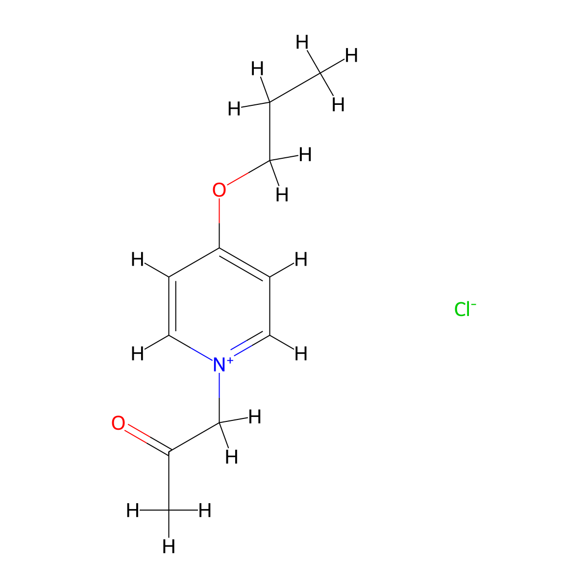 1-(2-Oxopropyl)-4-propoxypyridin-1-ium chloride molecular structure, CAS 1693766-10-7