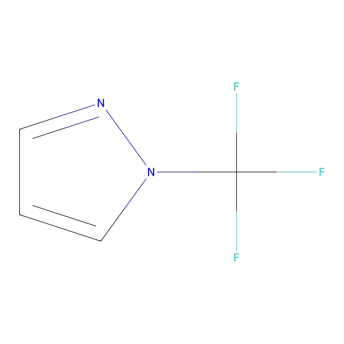 1-(trifluoromethyl)-1H-pyrazole molecular structure, CAS 169382-91-6