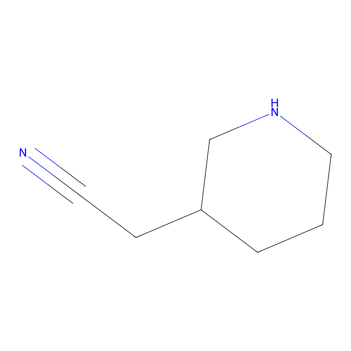 2-[(3S)-piperidin-3-yl]acetonitrile molecular structure, CAS 1693845-60-1