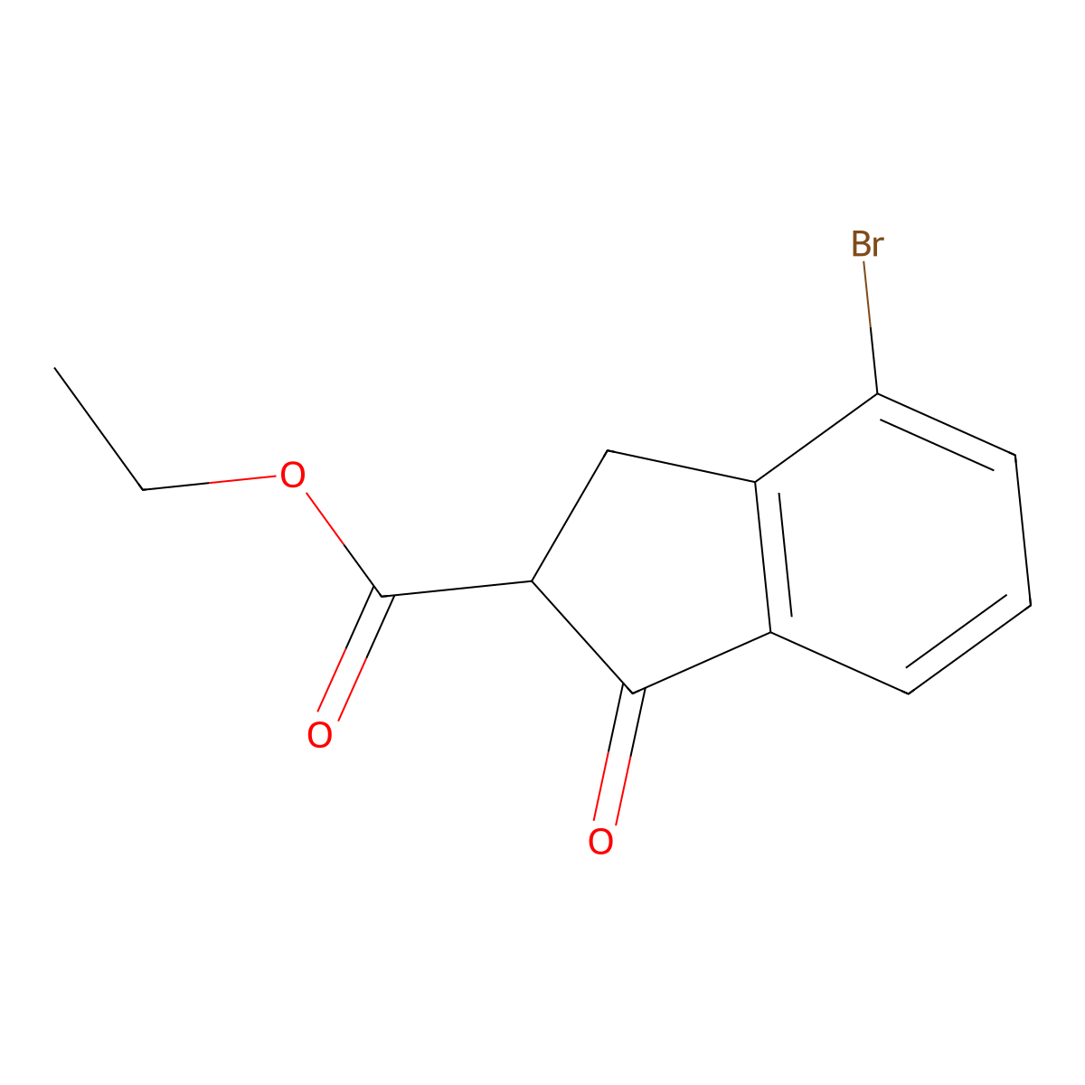 ethyl 4-bromo-1-oxo-2,3-dihydro-1H-indene-2-carboxylate molecular structure, CAS 1693851-34-1