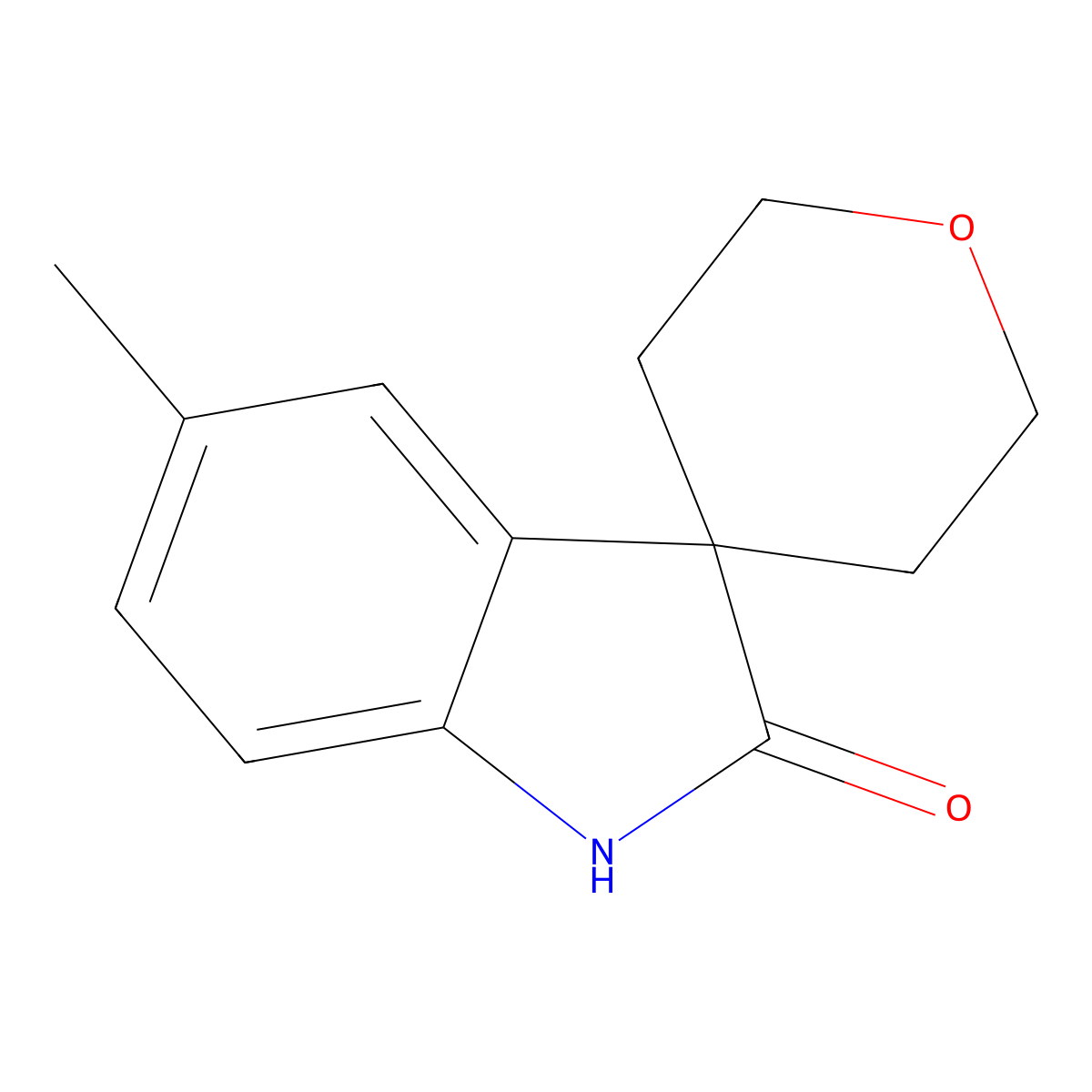 5-Methyl-1H-spiro[indole-3,4'-oxane]-2-one molecular structure, CAS 1693858-46-6