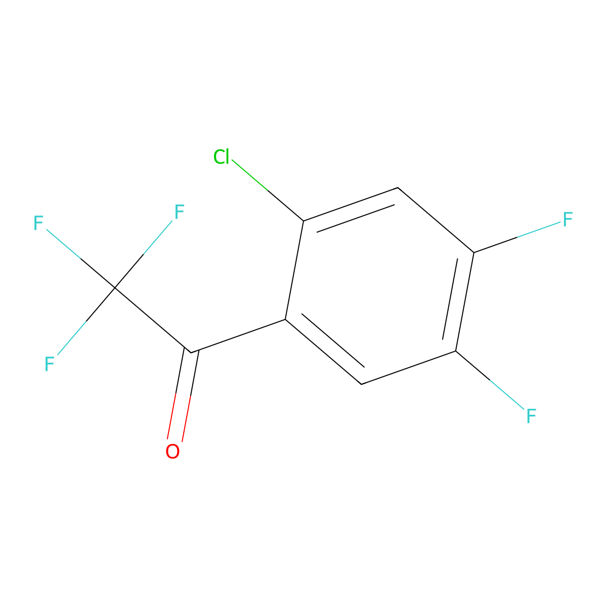 1-(2-Chloro-4,5-difluorophenyl)-2,2,2-trifluoroethanone molecular structure, CAS 1693869-63-4