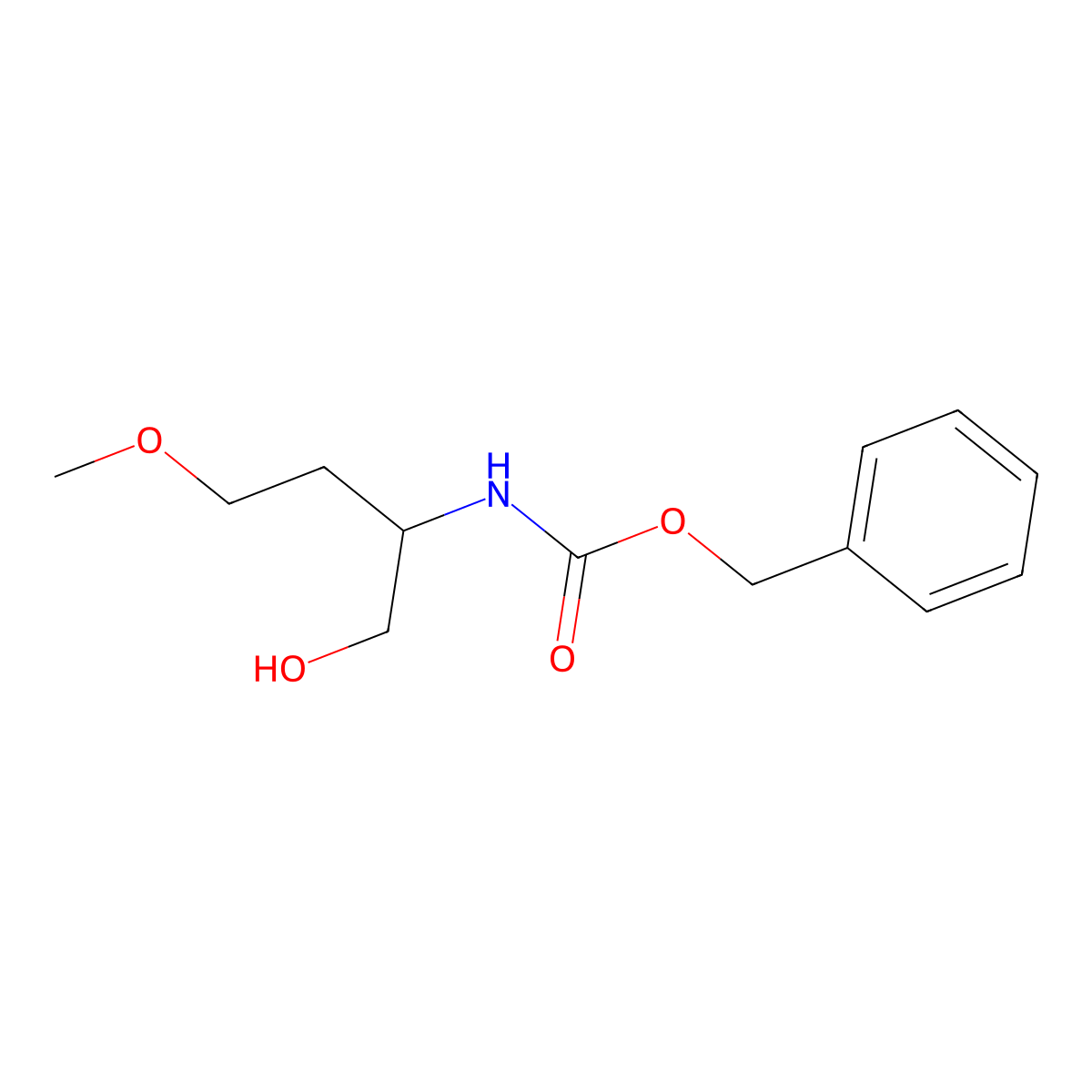 benzyl N-(1-hydroxy-4-methoxybutan-2-yl)carbamate molecular structure, CAS 1693871-05-4